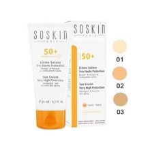 ساسکین کرم ضد آفتاب ساده و رنگی  +SPF 50