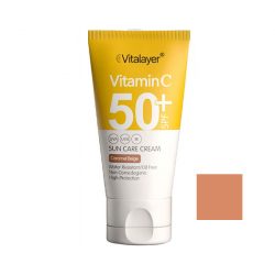 ویتالیر ضد آفتاب رنگی حاوی ویتامین C با +SPF50 (رنگ بژ کاراملی)