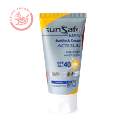 کرم ضد آفتاب فاقد چربی spf40 آقایان سان سیف مناسب برای انواع پوست 
